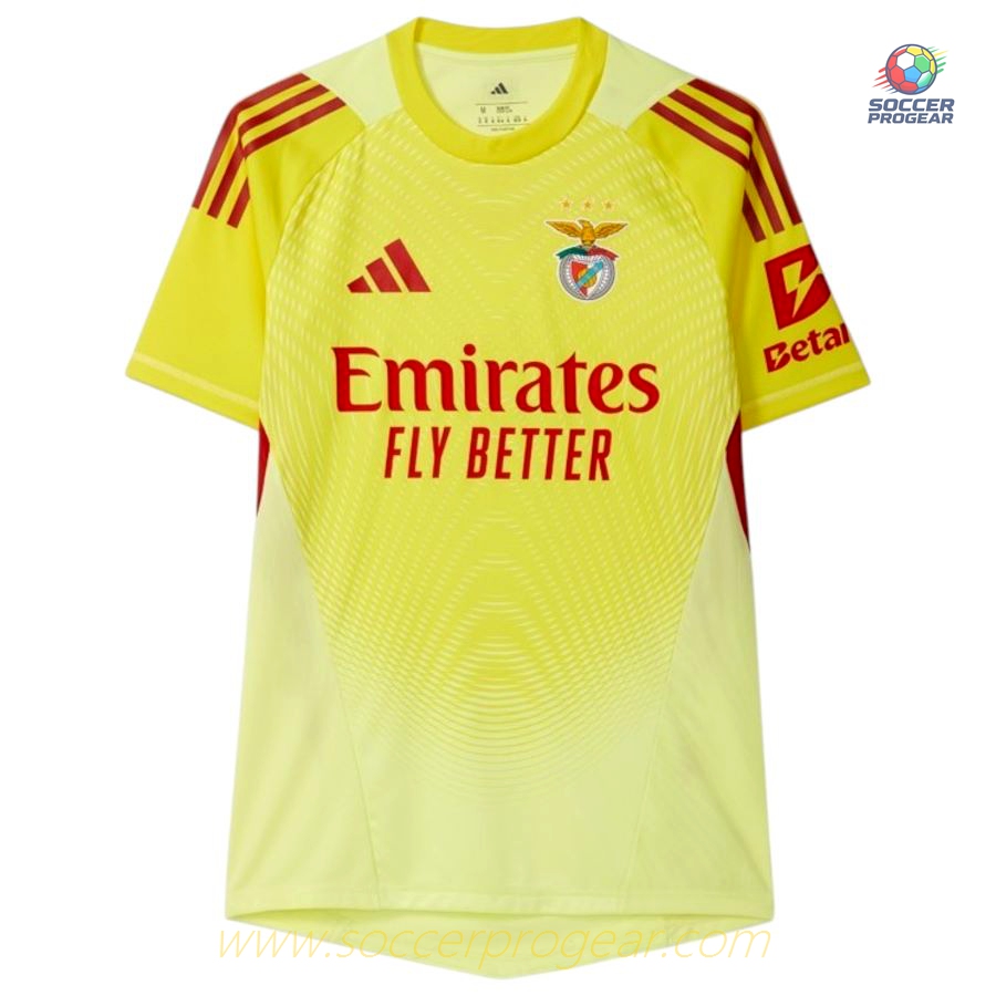 Benfica 2025-26 Edition Yellow Goalkeeper Soccer Team Shirt
