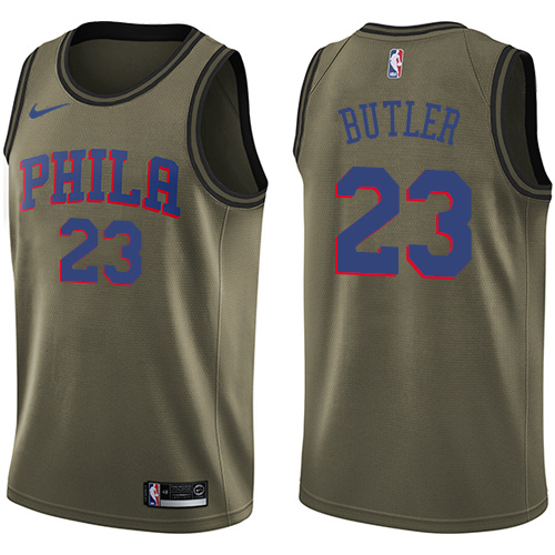 Elite PHI #23 Jimmy Butler 2024 Icon NBA Swingman Jersey Green -