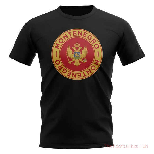 Montenegro Football Badge T-Shirt (Black)