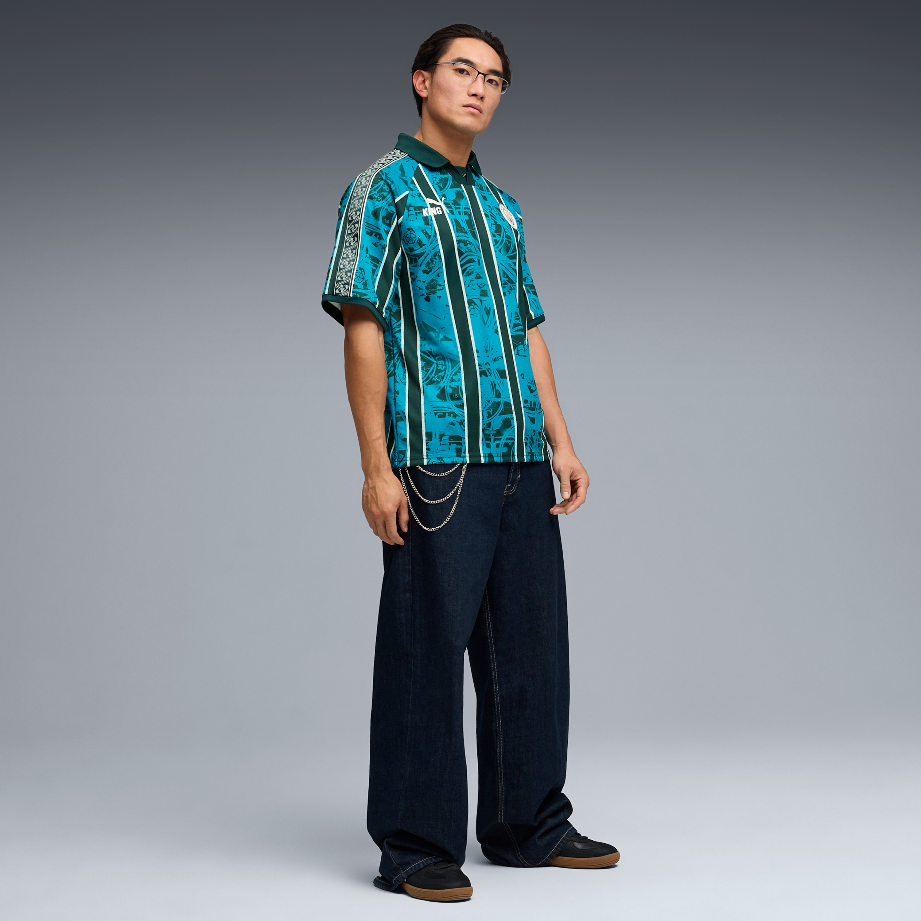 [SJH] Manchester City King Retro Fashion Jersey - Turquoise