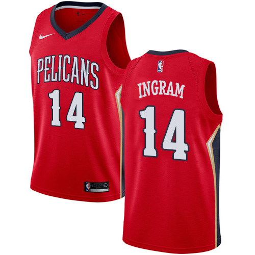Nike New Orleans Pelicans #14 Brandon Ingram Red NBA Swingman Statement Edition Jersey Mens