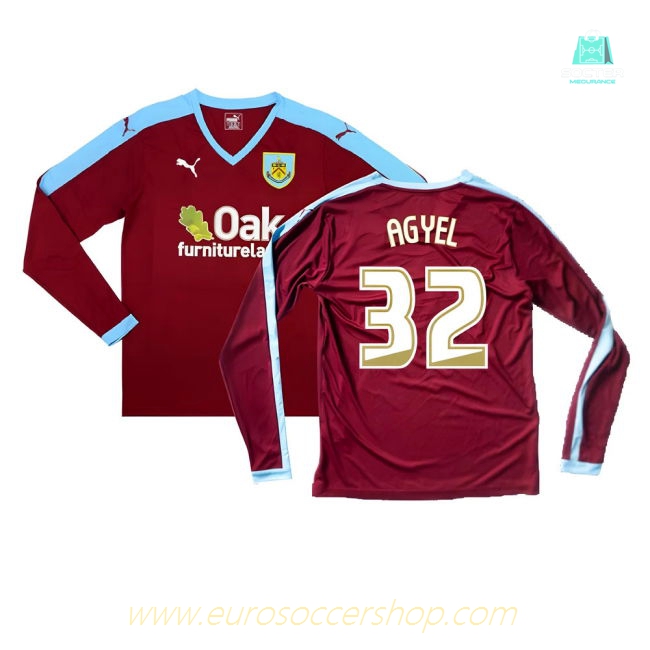 Burnley 2015-16 Long Sleeve Home Shirt ((Excellent) S) (Agyel 32)