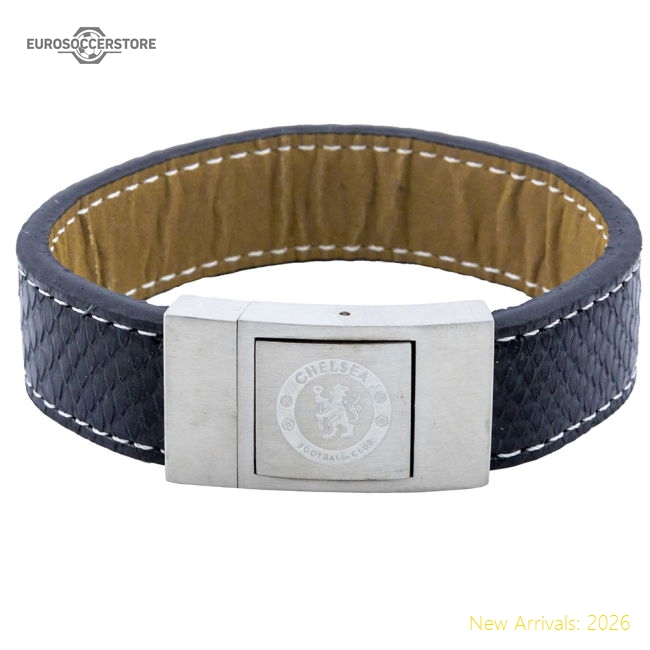 Official Chelsea Fc Stitched Leather Bracelet - Premium Quality