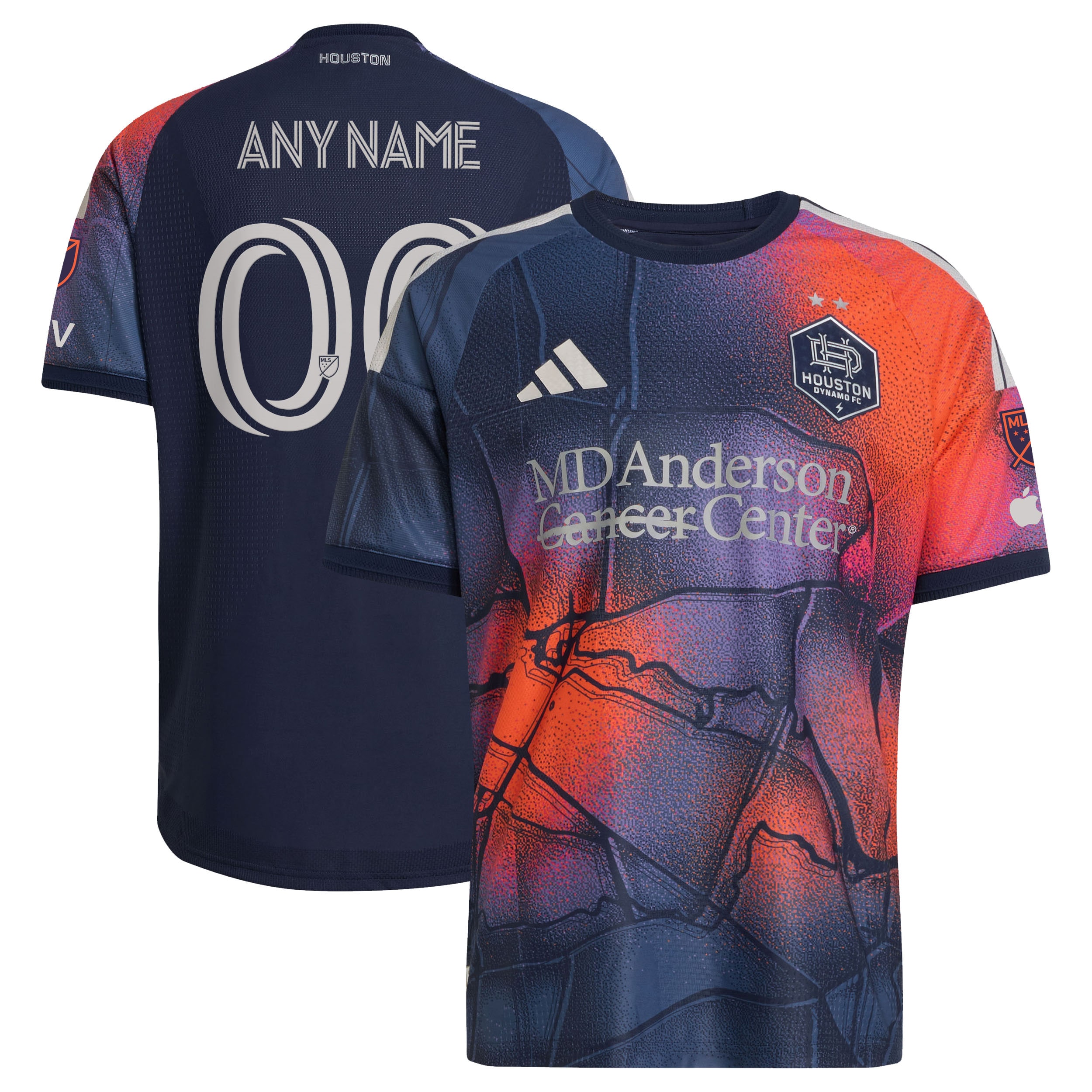 [JED] Youth Houston Dynamo FC 2026 Mission Control On-Field Authentic Patch Custom Jersey - Blue