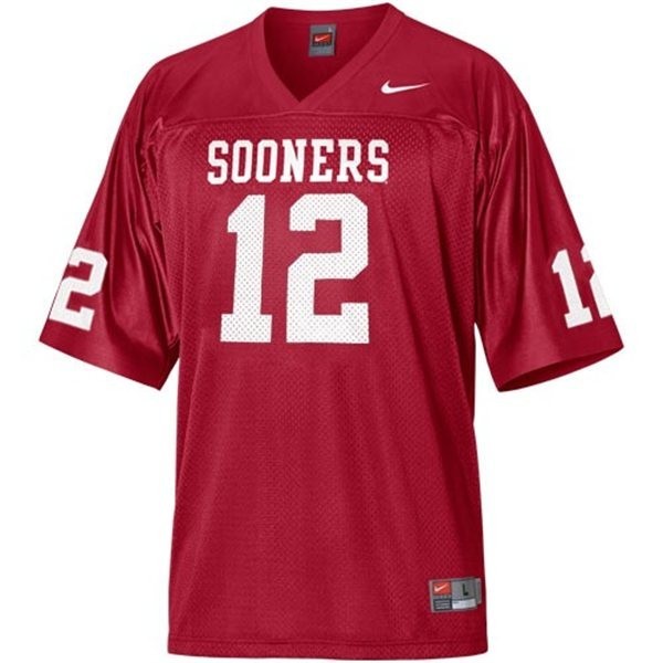 Oklahoma Sooners Men Landry Jones #12 Nike Red Elite Series Jersey