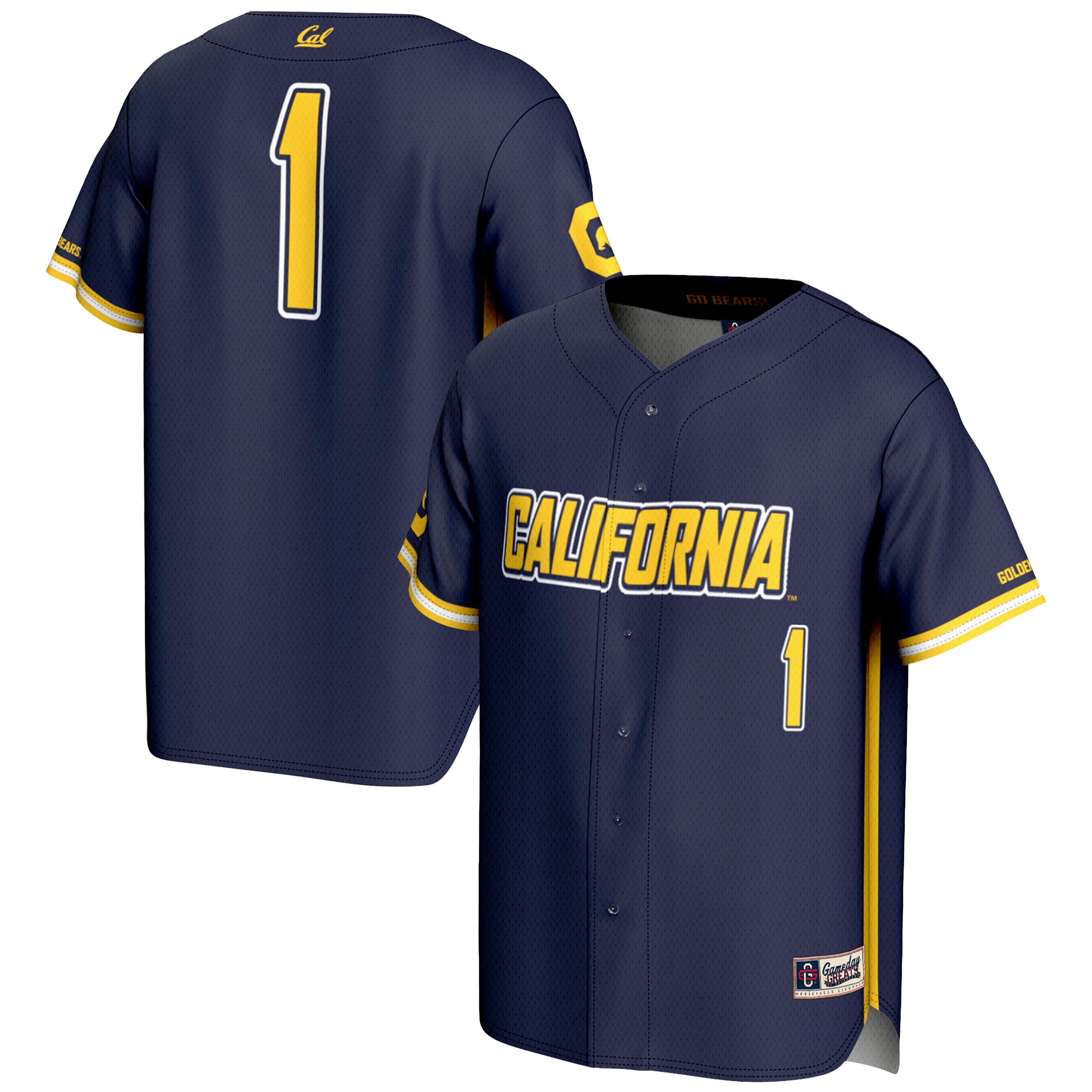 [NJP] Women's Cal Bears GameDay Greats Lightweight Baseball Jersey - Navy