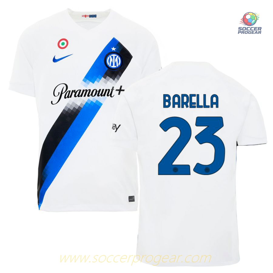 Inter Milan Soccer Jersey 2023 2024 Away Barella