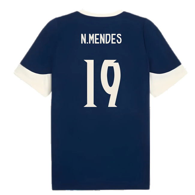 2025-2026 Portugal Training Jersey (Persian Blue) (N.Mendes 19)