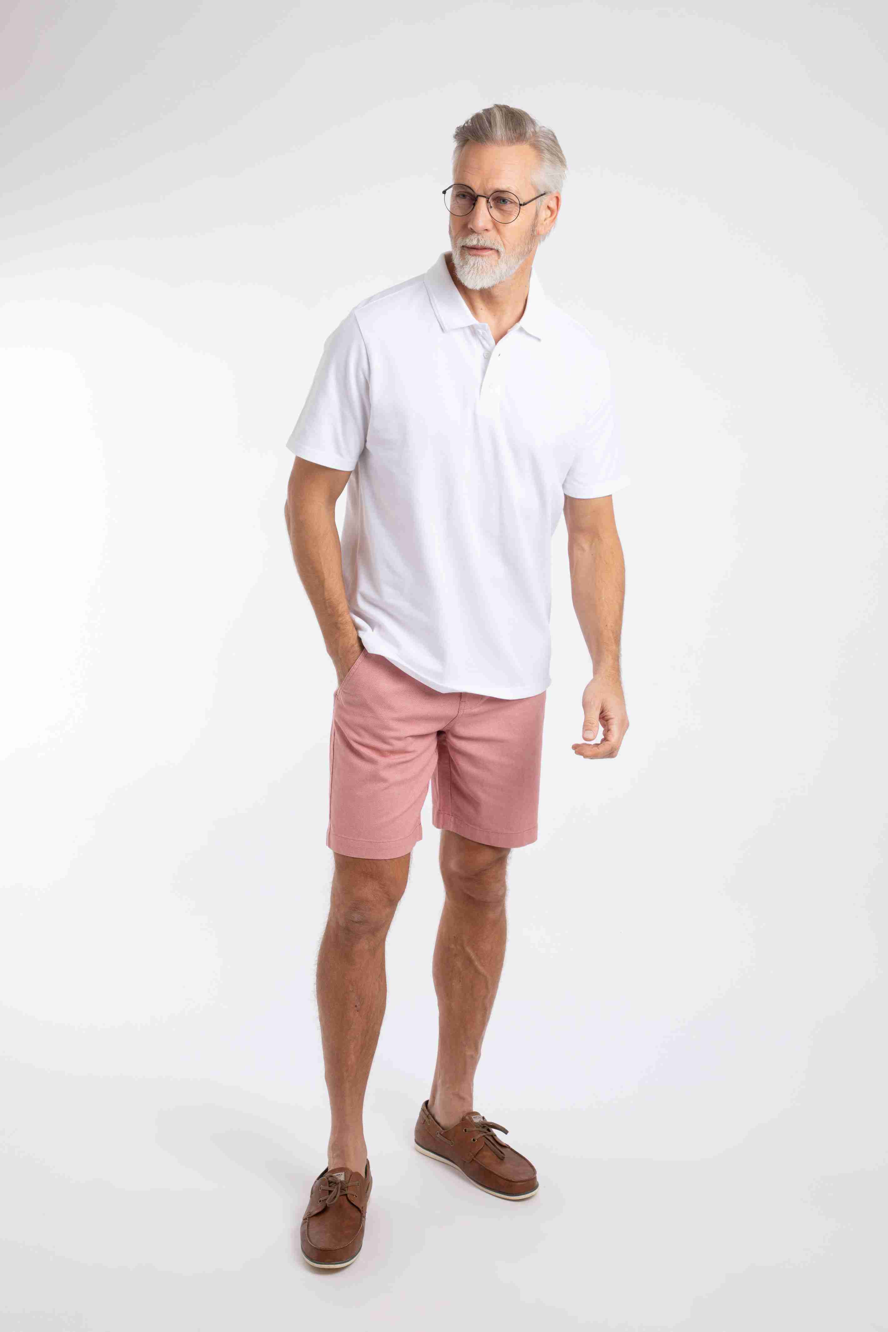 Giles Pique Polo Shirt White