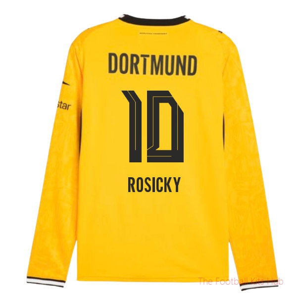 Borussia Dortmund 2026-2027 Long Sleeve Home Shirt (Rosicky 10)