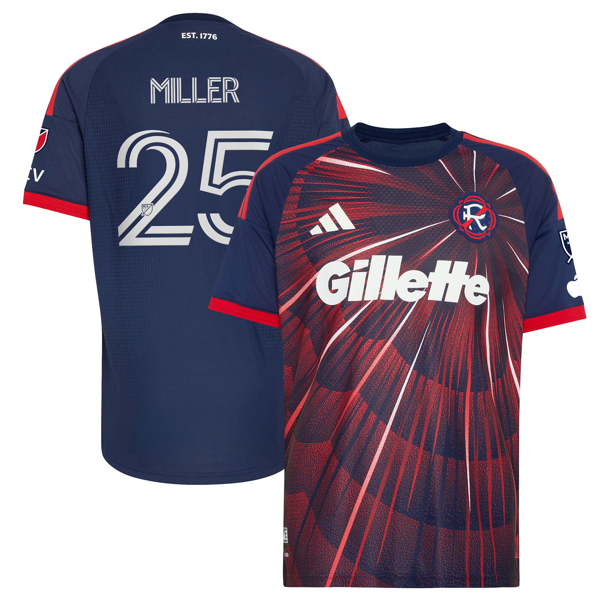 [LK] Peyton Miller New England Revolution 2026 Independence Day On-Field Authentic Patch Jersey - Blue