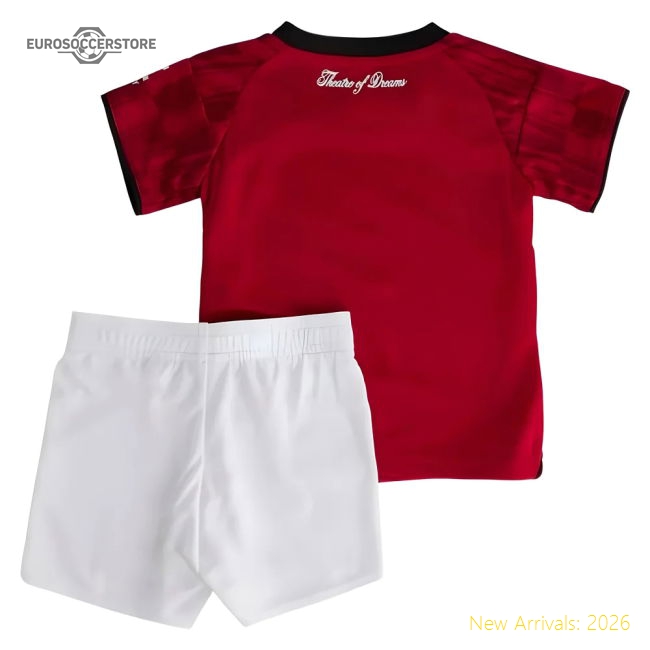 Non-toxic Man Utd Kids Jersey 2025-2026 Quick-dry Aeroready