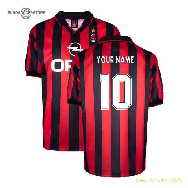 Top-Quality High-Quality Ac Milan 1996 Home Retro Shirt (Your Name)