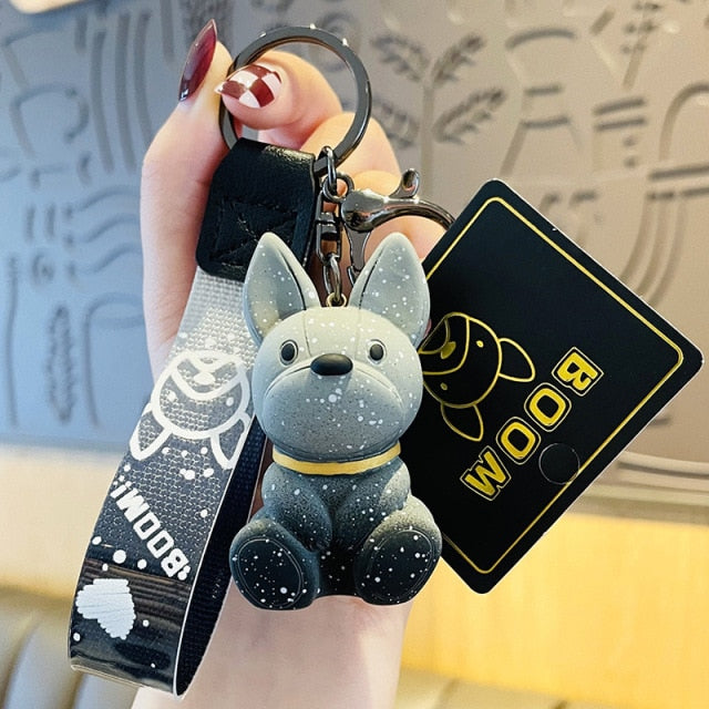 French Bulldog Key Pendant Colorful Keyring (wj132) Dog Supplies