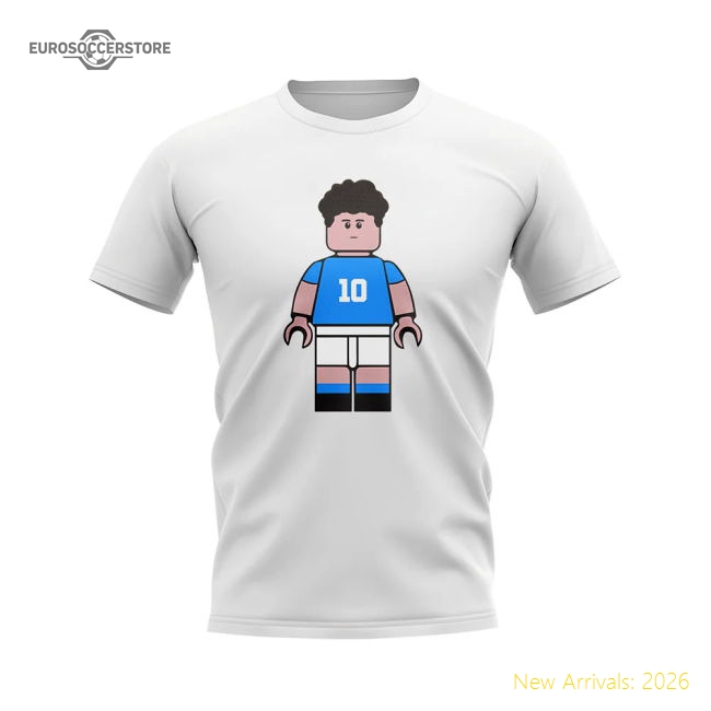 High-quality Diego Maradona Partenopei Brick Footballer Casual Tee