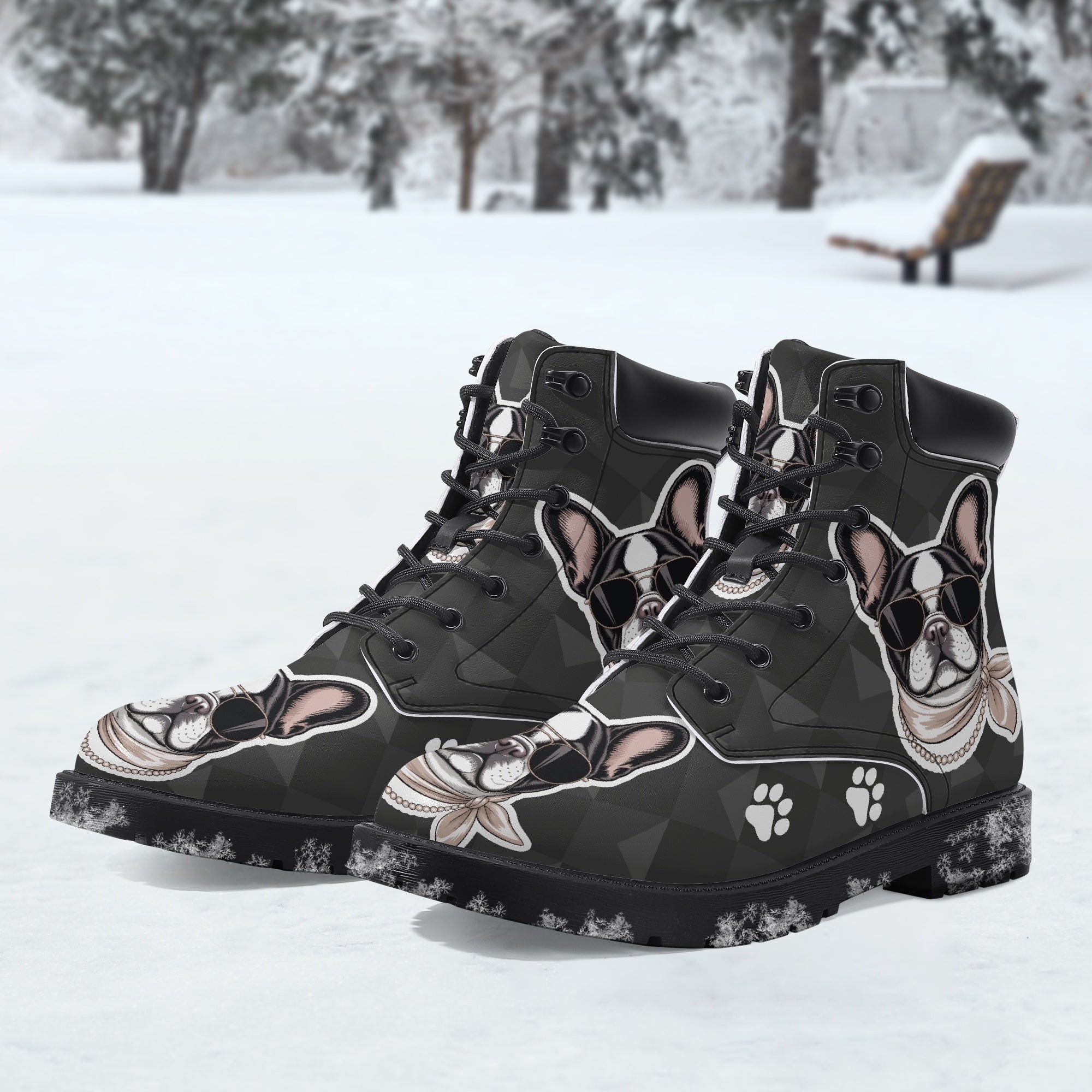 Brooklyn - Premium Casual Leather Boot For Frenchie Fans | Comfy Fit