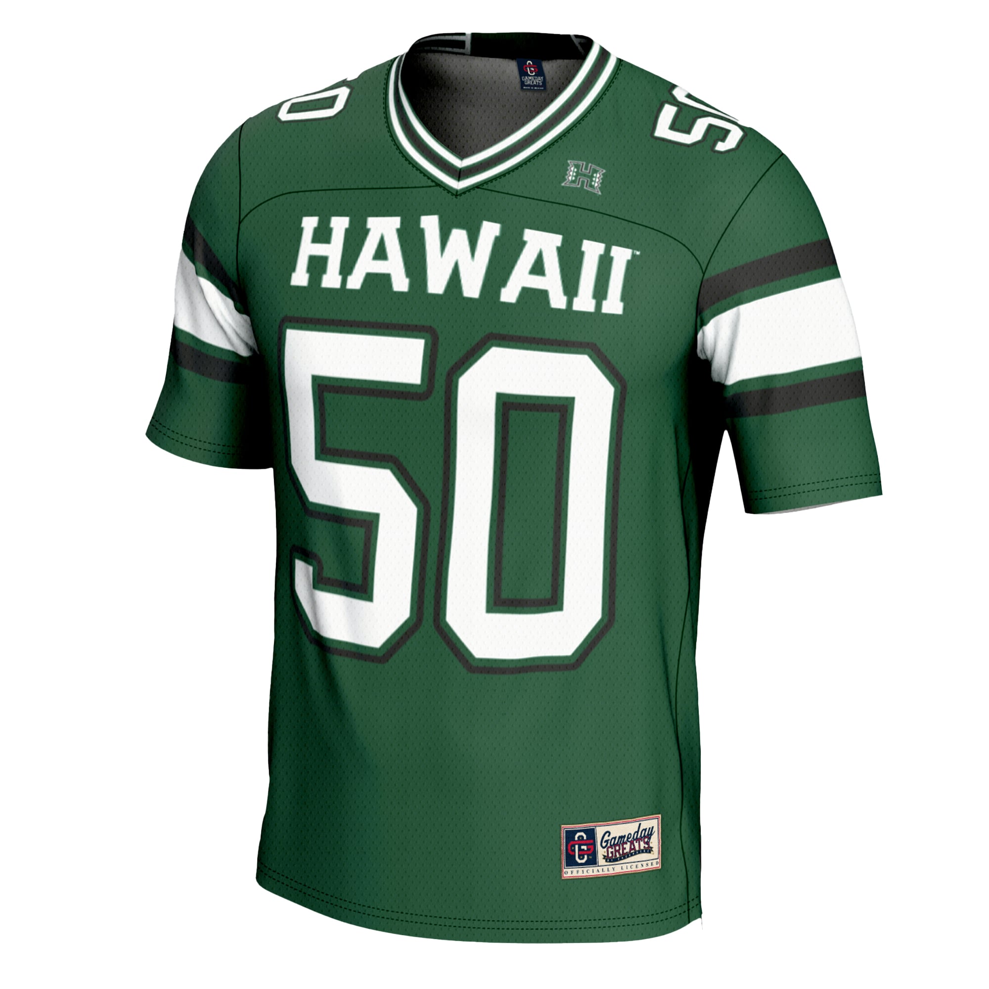 Men's #1 Green Hawaii Rainbow Warriors Football Jersey