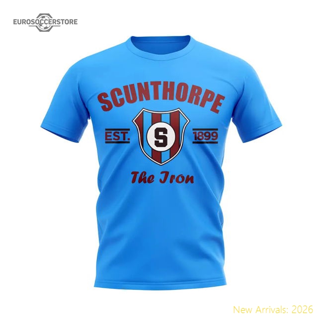 Premium-grade Scunthorpe Established Football T-shirt (sky)