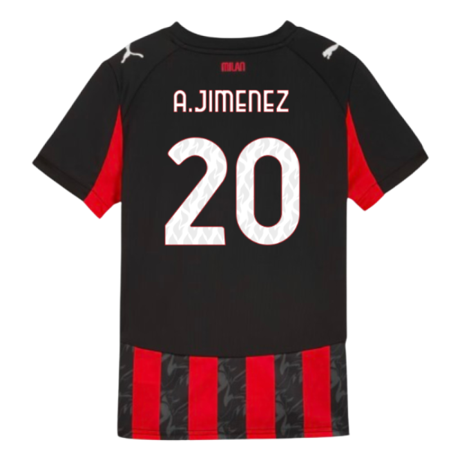 Match Quality Acm Ac Milan Home Shirt Kids A Jimenez #20 2024-2025...