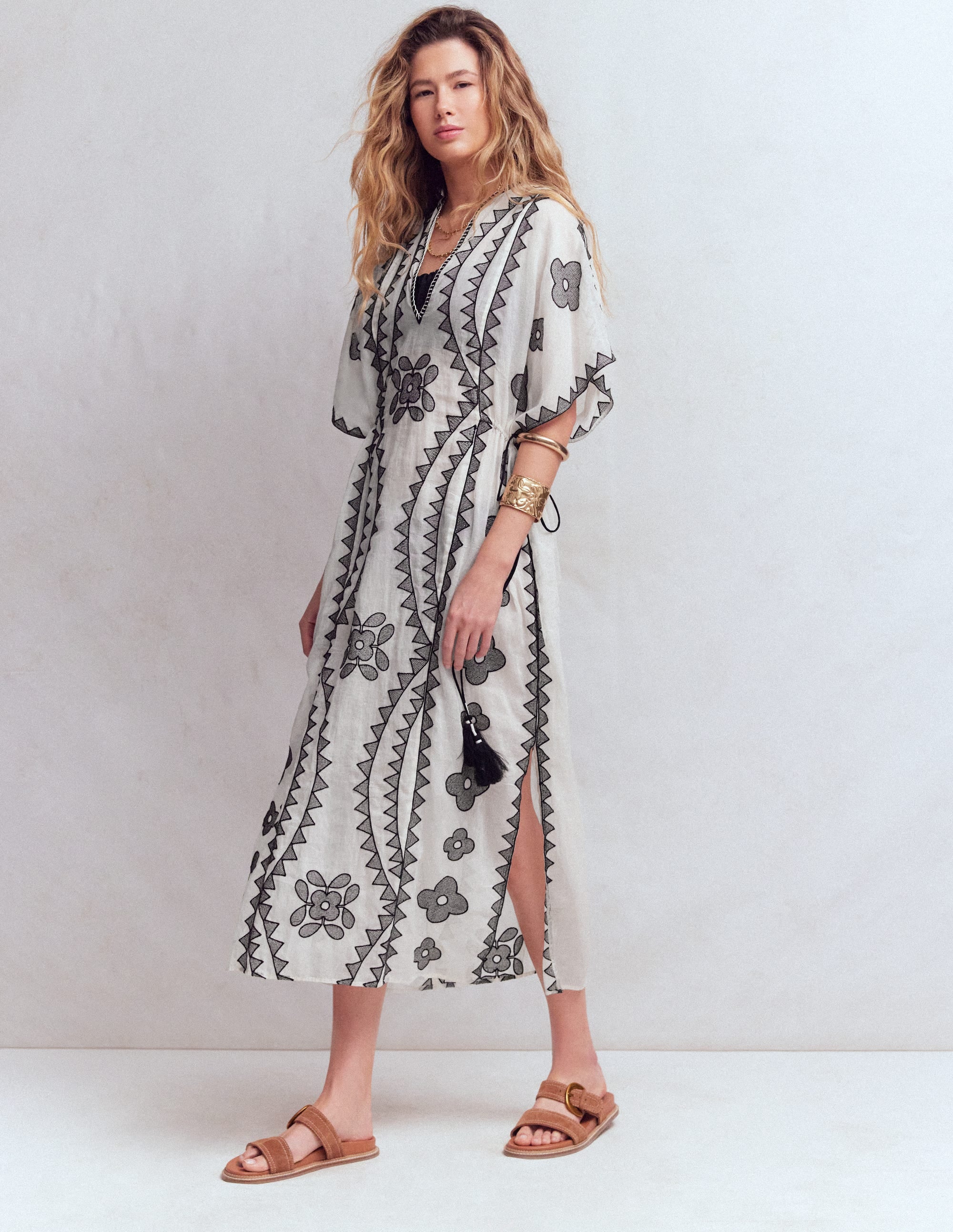 Side Tie Kaftan Dress