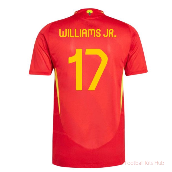 2024-2025 Spain Authentic Home Shirt (Williams JR. 17)