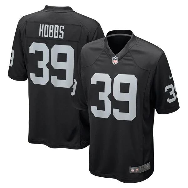None Nate Hobbs Game Jersey - Black | NFL Player Jersey | NFL Football