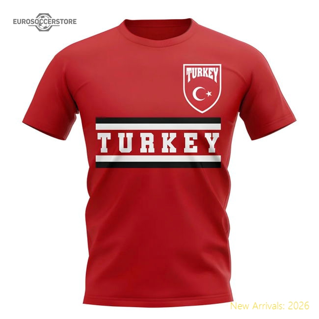 Luxury Turkey Core Football Country T-shirt (red) - Excellent Value