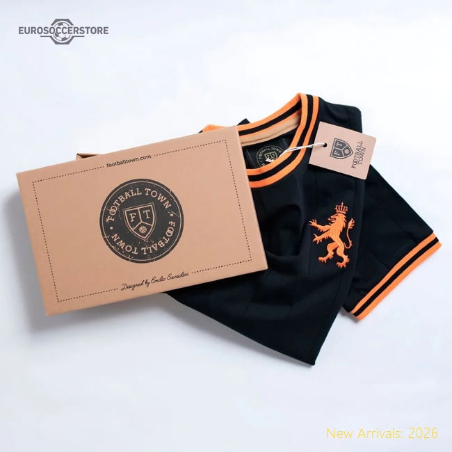 Vintage Holland De Leeuw Black Soccer Supporter Kit Jersey