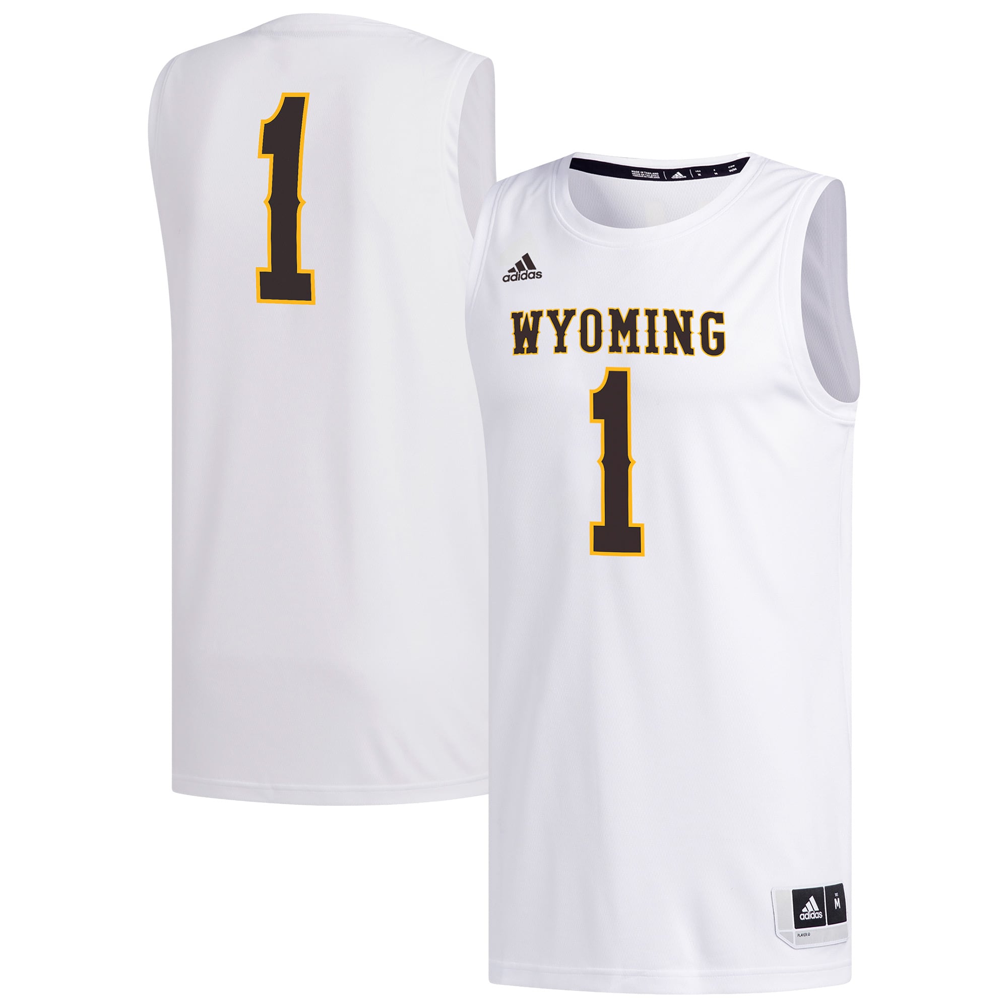 [NJP] Wyoming Cowboys Replica Basketball Jersey - White