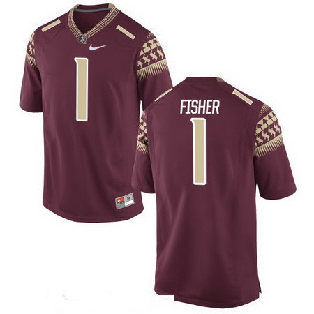 Men's None Red 2016 alternate jersey Jimbo Fisher #1 performance