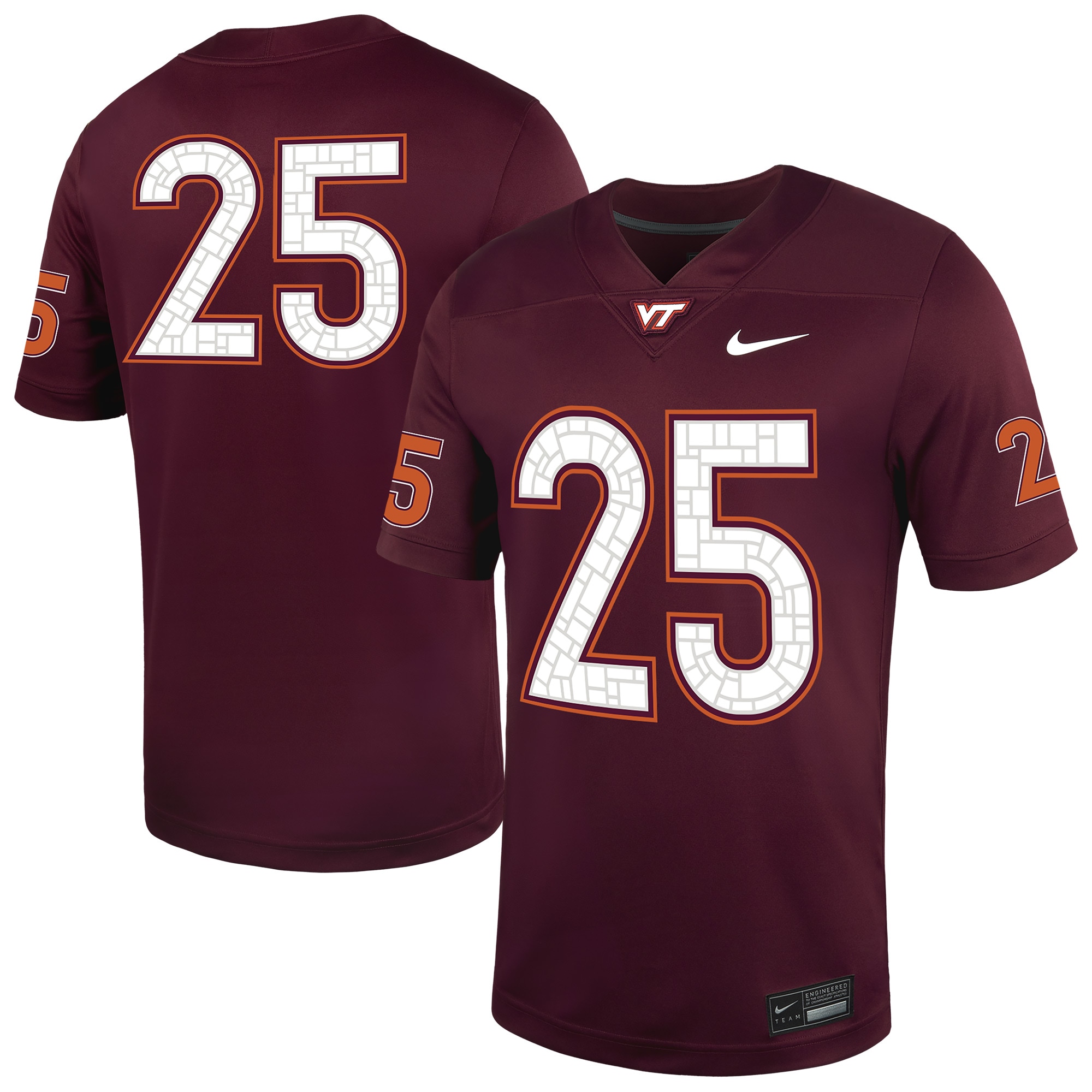 [NJP] Virginia Tech Hokies Untouchable Football Jersey - Maroon