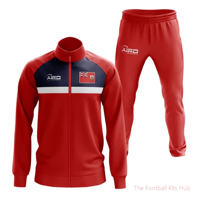 Men Bermuda Concept Football Tracksuit (Red)