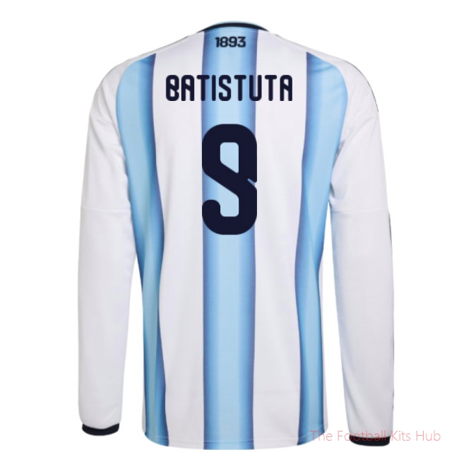 [JED] 2026/27 Argentina Long Sleeve Home Shirt (Batistuta 9)