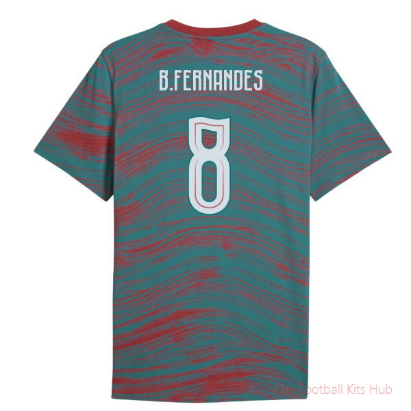 [EFS] 2026/27 Portugal FtblCulture Tee AOP (Red) (B.Fernandes 8)
