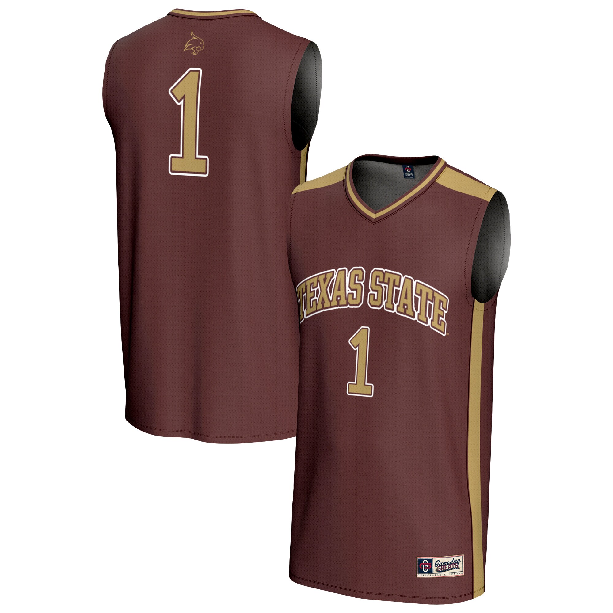 [DDG] Texas State Bobcats GameDay Greats Unisex Lightweight Basketball Fashion Jersey - Maroon