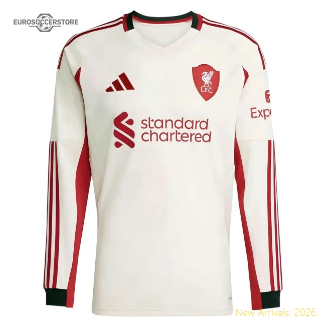 Liverpool Fc 2025-2026 Long Sleeve Away Shirt For Premier League Fans
