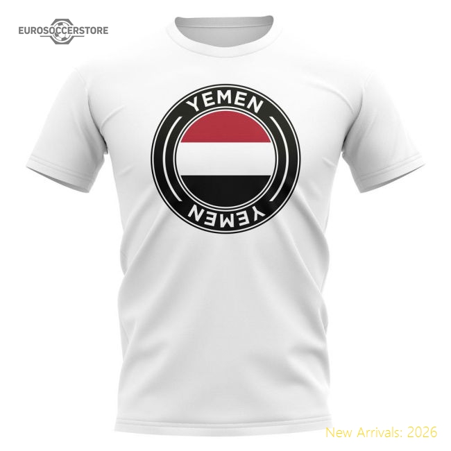 Yemen Football Badge T-Shirt (White)