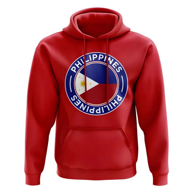 Pro-Grade Performance-Driven Philippines Football Badge Hoodie (Red)