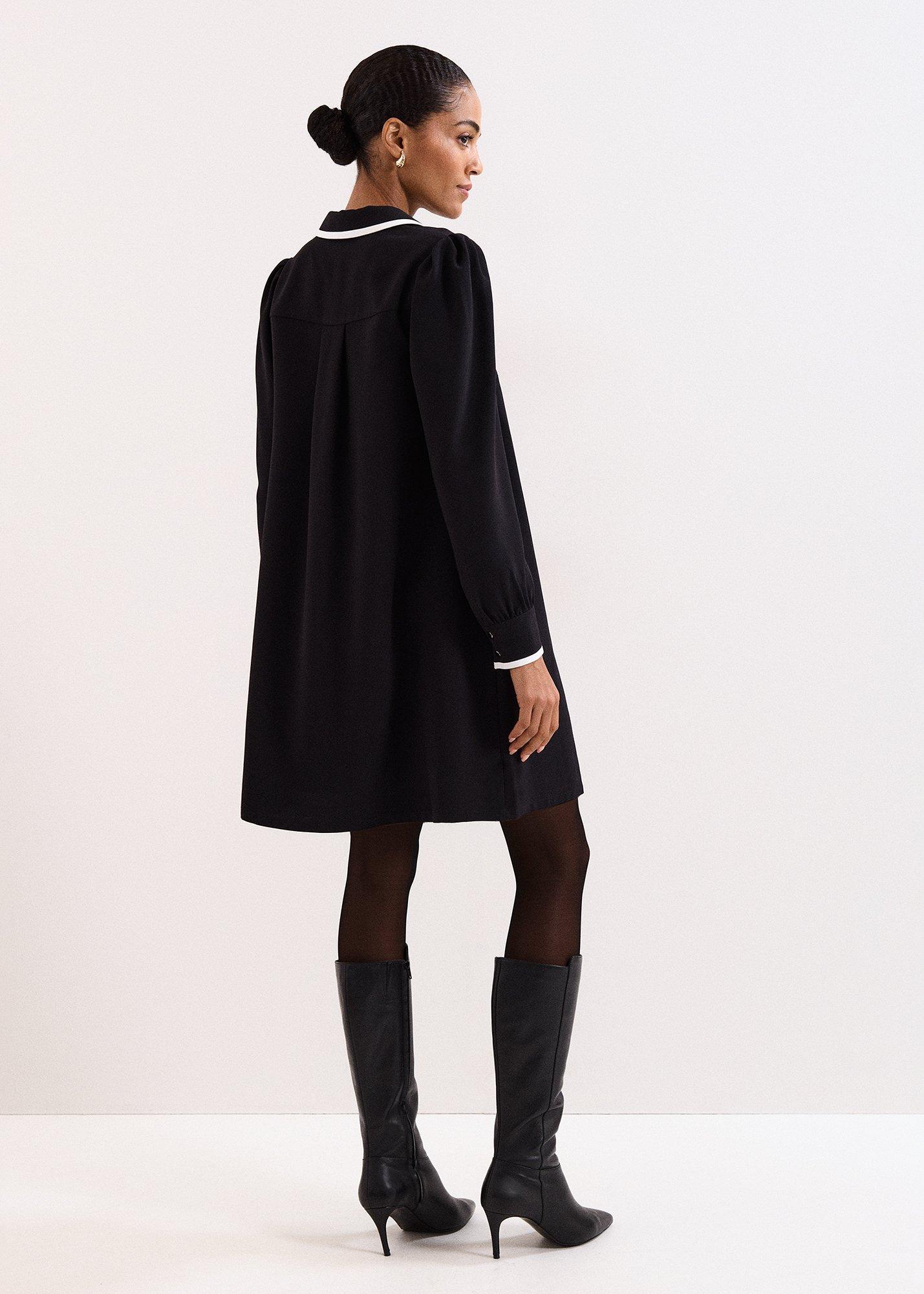 Petite Gina Collar Swing Dress
