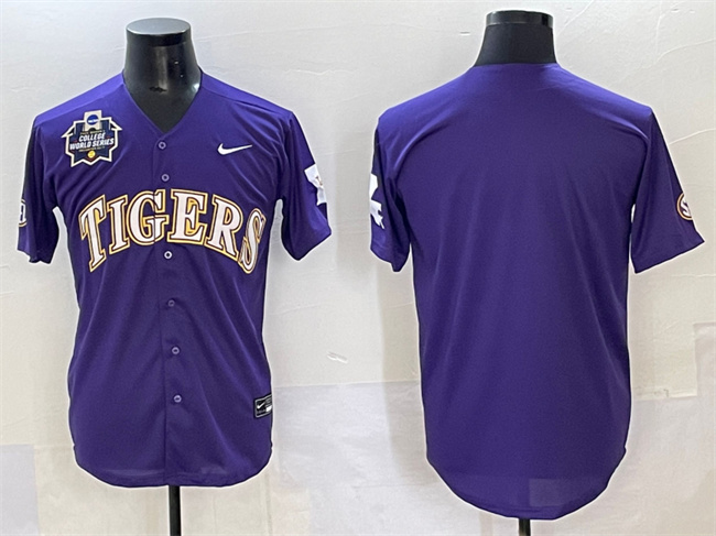 game jersey Men's LSU LA Tigers World Series #2025 Purple 2025