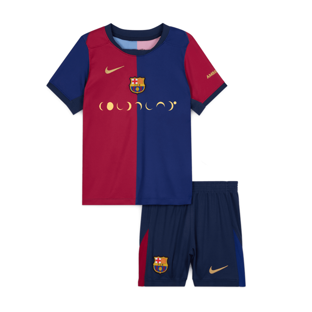 Kid's Barcelona Home Soccer Jersey Kit(Jersey+Shorts) 2024/25 - COLDPL