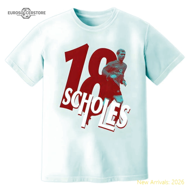 Paul United Scholes Man Premier League Legend T-Shirt (White)