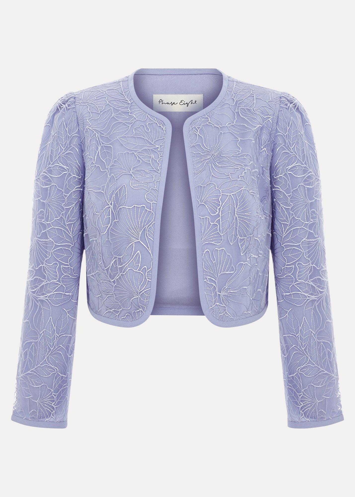 Sakura Blue Embroidered Jacket
