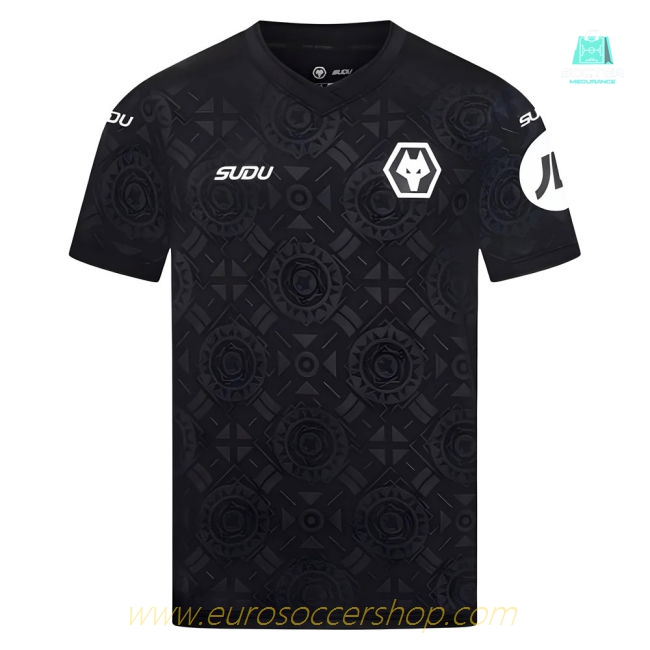 2025-2026 Wolves Goalkeeper Home Shirt (Black) - Kids