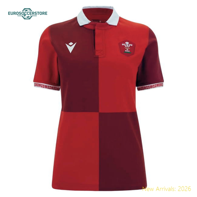 2025-2026 Wales WRU Home Cotton Rugby Shirt (Womens) (Your Name)