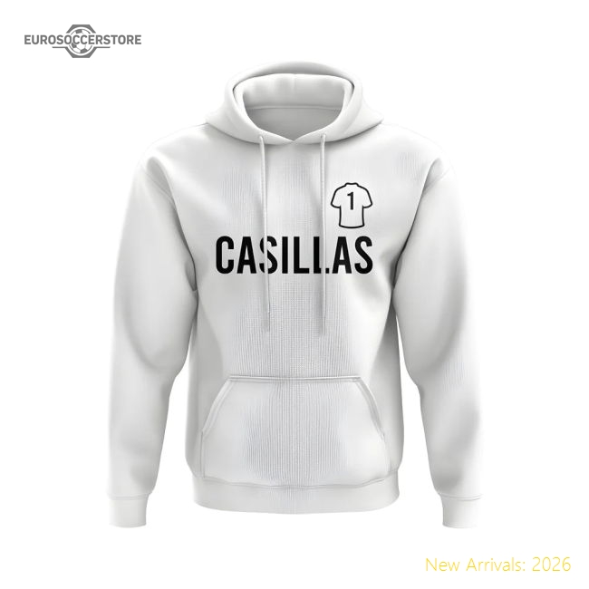 Iker Madrid Casillas Real Madrid Number Hoody (White) Match Replica