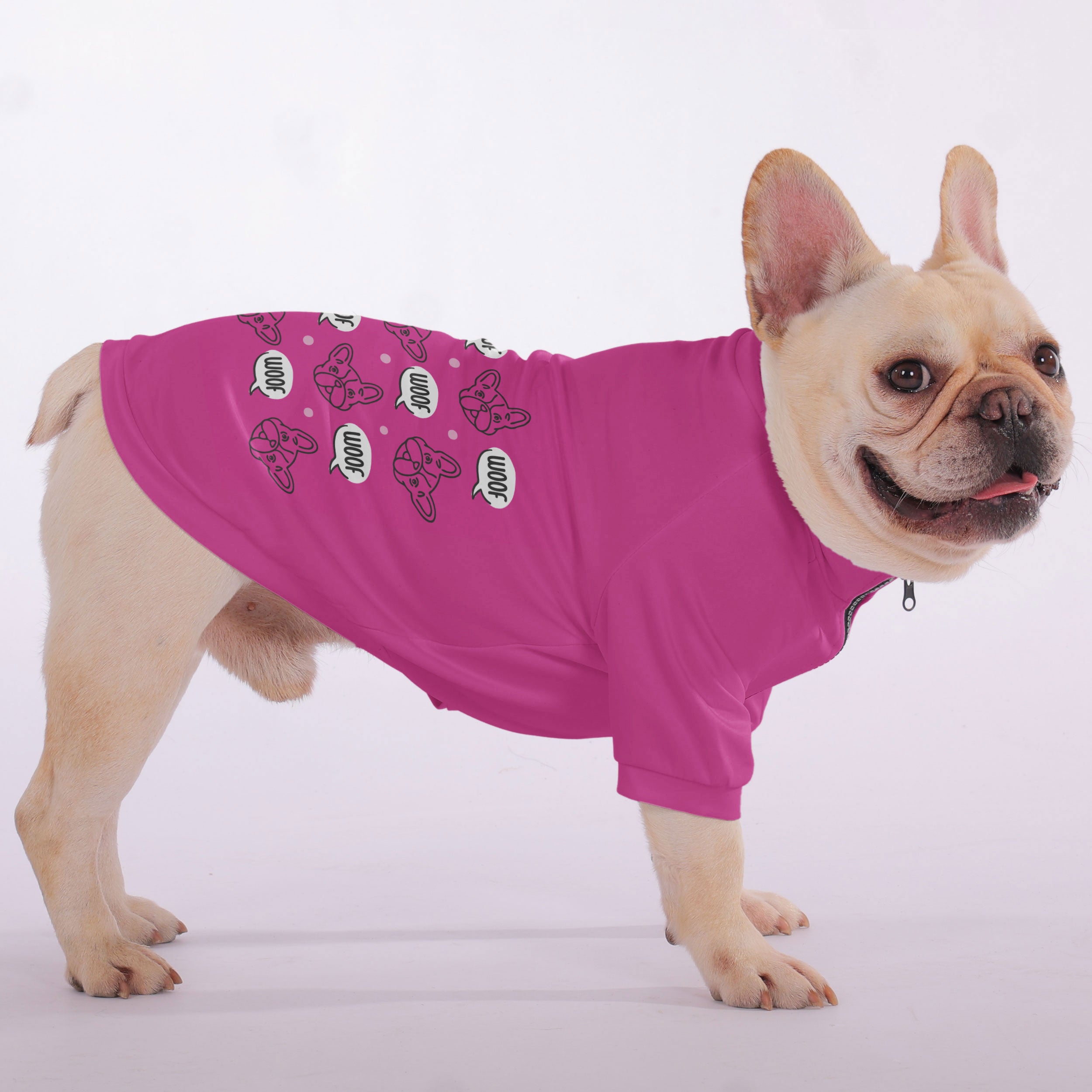 Zip-up Sweatshirt For French Bulldogs Outdoor Style | Unique Design