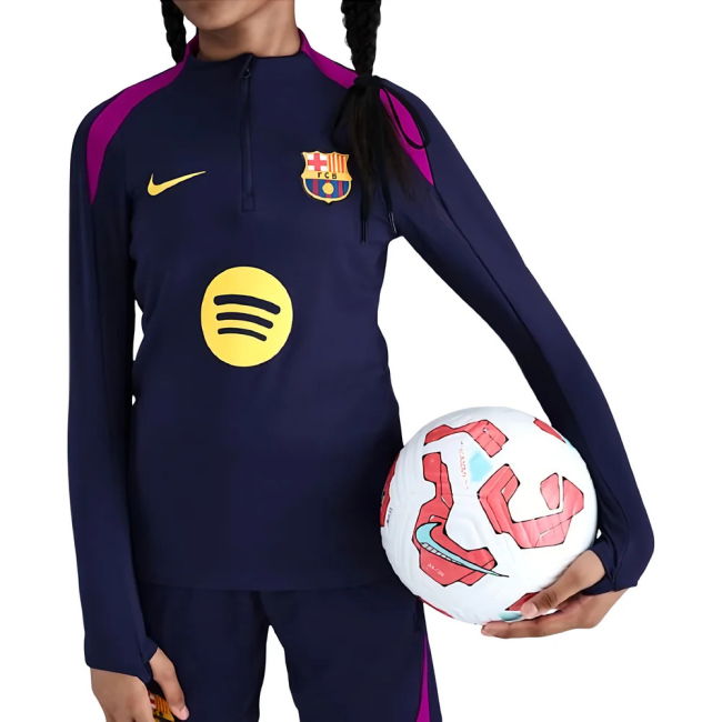 Kids Updated Breathable Barcelona Home Game Jersey