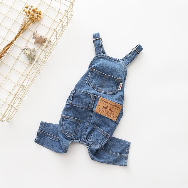 Overalls Clothes Jeans Jumpsuit For French Bulldog (ws67) Paw Protection