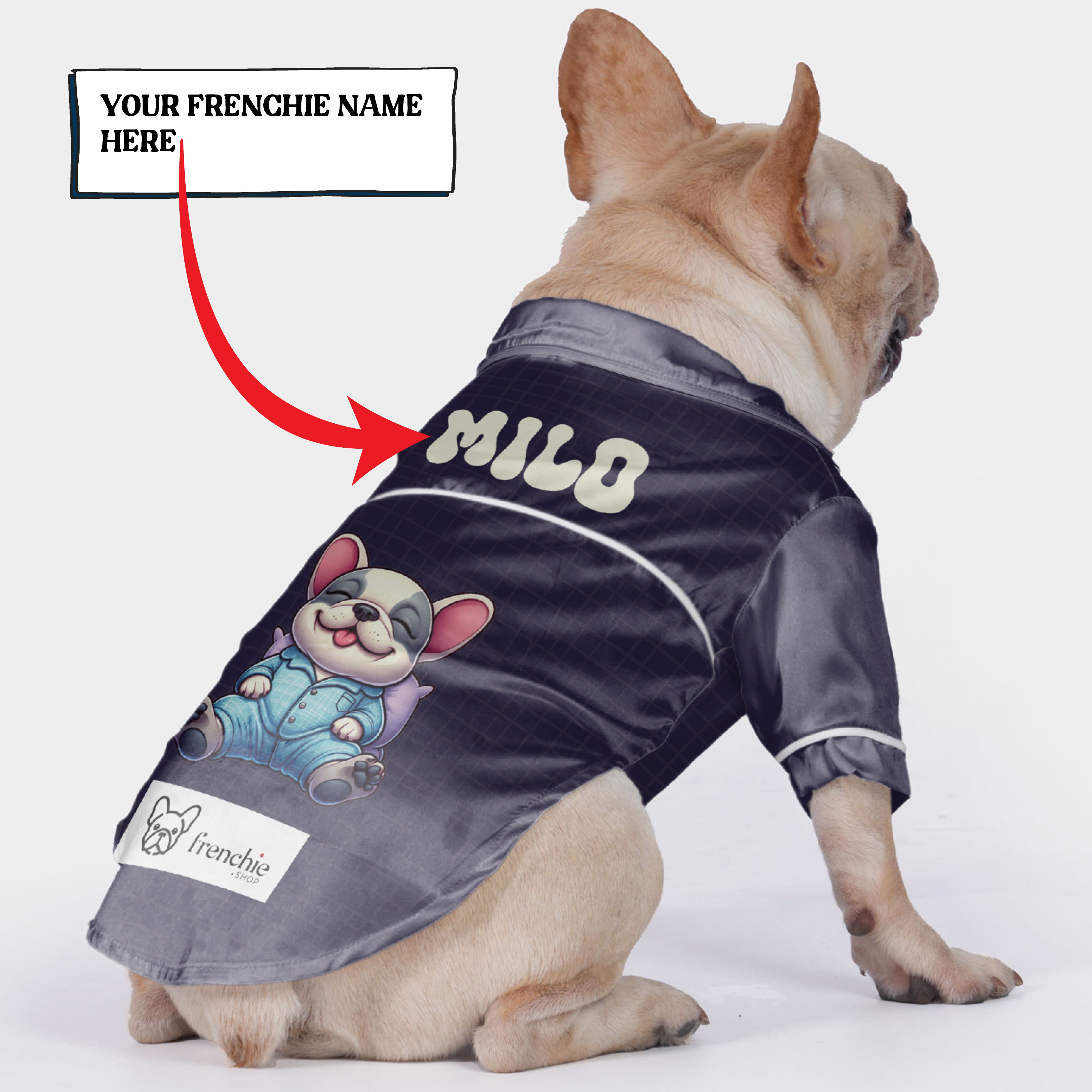 High-Quality Personalized French Bulldog Pajamas With Your Frenchie's...